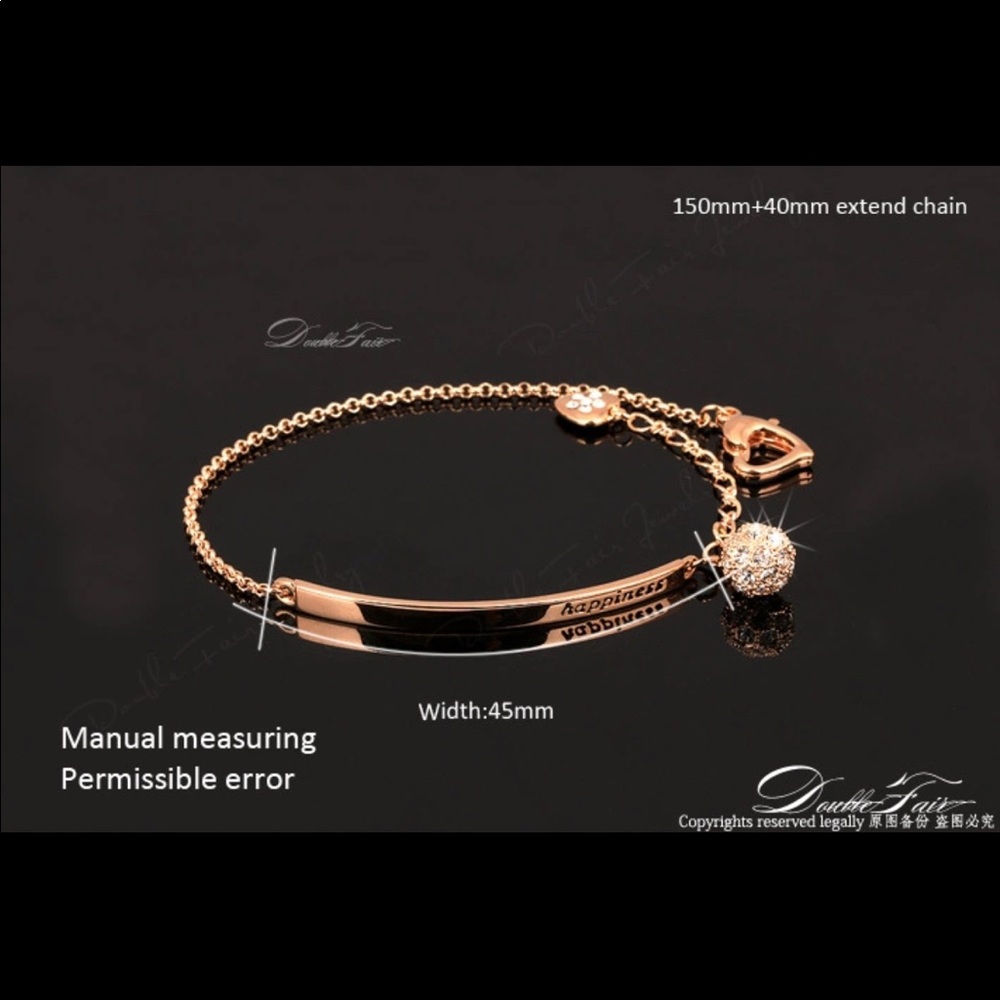 💐Rose Gold Happiness Charm Bracelet - Picture 8 of 8